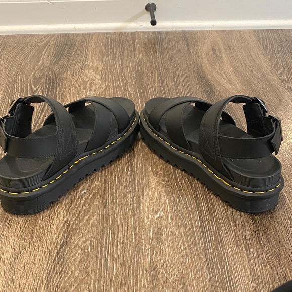 Dr. Martens Black Sandals with Yellow Stitching - Picture 6 of 11